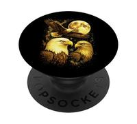 Bald And Majestic American Bald Eagle Vintage Eagle Bird Fun PopSockets PopGrip Adhesivo