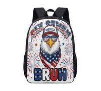 Bald Eagle Fishing - Mochila de 17 pulgadas para niños, mochila escolar grande, mochila vintage para escuela secundaria, 05., L, Minimalista