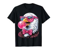 Bald Eagle Humor Pink Sunglasses Cool Bubble Gum Camiseta