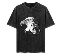 Bald Eagle Retro Vintage Hipster Style Unisex T-Shirt Printed tee Black Mens Top Shirt XXL