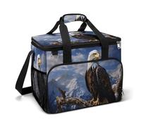 Bald Eagle Snowy Mountain - Bolsa térmica térmica portátil para playa, a prueba de fugas, con correa para el hombro