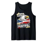 Bald is Beautiful 4th of July Independence Day Eagle Camiseta sin Mangas