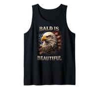Bald is Beautiful 4th of July Independence Day Eagle Camiseta sin Mangas