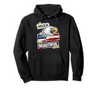 Bald is Beautiful 4th of July Independence Day Eagle Sudadera con Capucha