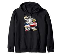 Bald is Beautiful 4th of July Independence Day Eagle Sudadera con Capucha
