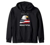 Bald is Beautiful 4th of July Independence Day Eagle Sudadera con Capucha