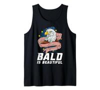 Bald Is Beautiful America - Bandera patriótica de Estados Unidos del 4 de Julio Camiseta sin Mangas