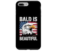 Bald is Beautiful American Bald Eagle 4th Of July US Flag Carcasa para iPhone 7 Plus/8 Plus