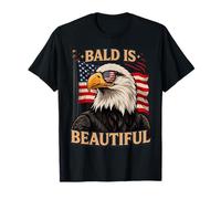 Bald is Beautiful Patriotic Funny Bald Eagle for July 4th Camiseta