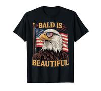 Bald is Beautiful Patriotic Funny Bald Eagle for July 4th Camiseta