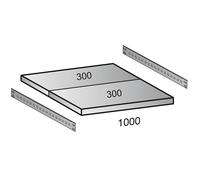 Balda para estantería ensamblable CLEANA anchura de balda 1000 mm