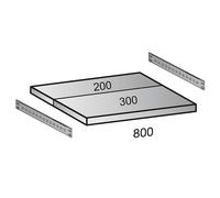 Balda para estantería ensamblable CLEANA anchura de balda 800 mm