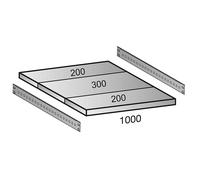 Balda para estantería ensamblable industrial anchura de balda 1000 mm
