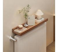 Balda Radiador de Flotantes Pared de Madera, Estante Cubre-Radiadors Modernos 30/60/90/120 cm Ancho, Cubierta Radiador a Prueba de Polvo/Humo para Salón Dormitorio Oficina(Marrón,90x12cm/35x4.7in)