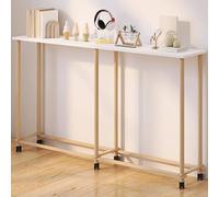 Balda Radiador, Estante Radiador de Madera Maciza con Rueda Universal, Mesa de Sofá Detrás Del Sofá, Cubreradiador para Sala de Estar, Decoración de Dormitorio(120*20*111.5cm/47*8*43.9in)