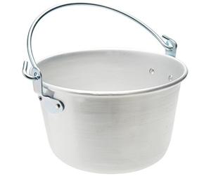 Baldassare Agnelli Family Cooking Alluminio Caldero con Mango arqueado, Metal, Plateado, 28 cm