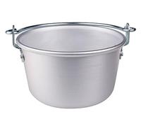 Baldassare Agnelli Family Cooking Alluminio Caldero con Mango arqueado, Metal, Plateado, 36 cm