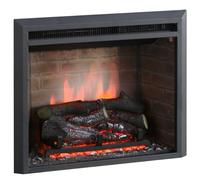 BALDERIA Calida 23- Chimenea Eléctrica Empotrable 23" con Efecto Llama 3D, Sonido Crepitante, Calefactor 2000W, Mando a Distancia y Protección Sobrecalentamiento