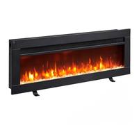 BALDERIA Chimenea Eléctrica de Pared Agnes 36″, Negro, Llama 3D 9 Colores