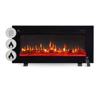 BALDERIA Leif 36 - Chimenea eléctrica empotrable, de Pared o de pie con LED