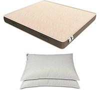 Baldiflex Colchón de Waterfoam para Cama de Matrimonio Power, con Revestimiento de Aloe Vera, Banda 3D de Masaje, ergonómico, Transpirable, antiácaros (180 x 190 cm + 2 Almohadas de Regalo)