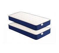 Baldiflex Kit de 2 piezas, colchón Memory 20 cm, individual 80 x 190 cm, RelaxOne 20, ortopédico y ergonómico, hipoalergénico y antibacteriano, 100% fabricado en Italia