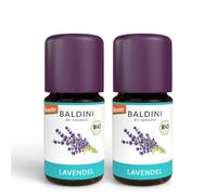Baldini Aceite esencial de lavanda orgánico, 2 x 5 ml, 100% natural, calidad alimentaria, vegano, para alimentos, bebidas y difusor de aroma, de Italia