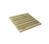 Baldosa tarima para exterior de madera tratada 100x100x4 cm