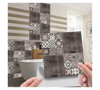 Baldosas adhesivas for suelo, mosaicos de PVC y pegatinas de pared, multicolor, paquete de 20 tamaños múltiples(Cry024,20pcs10x10cm)