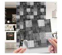 Baldosas adhesivas for suelo, mosaicos de PVC y pegatinas de pared, multicolor, paquete de 20 tamaños múltiples(Cry021,20pcs10x10cm)