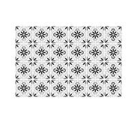 Baldosas Adhesivas Pared 20x20 cm Flor Gris Negro Vinilo Adhesivo Pared Cocina Impermeable Panel Revestimiento Ducha Vinilos Baño Azulejos para Gabinete Chimenea 24 Piezas