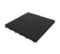 Baldosas de Suelo Garaje entrelazadas plástico PP con Drenaje ventilado(Black,280pcs(7carton))