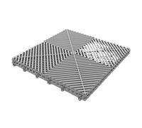 Baldosas de Suelo Garaje entrelazadas plástico PP con Drenaje ventilado(Grey,280pcs(7carton))