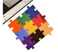 Baldosas decorativas para suelo | 3D Rainbow Square Felt Floor mat 12-pcs Hogar Sala de estar Dormitorio Sala de Juegos Niños Niños Pequeños