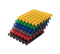 Baldosas Entrelazadas For Suelo De Garaje, Tapete Modular De Drenaje, Suelo De PP Antideslizante con Empalme, For Lavadero De Coches, Piscina, Taller, Interior Y Exterior(4 Pieces)