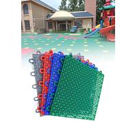 Baldosas entrelazadas para gimnasio y parque infantil, alfombrillas modulares impermeables de 10 x 10 pulgadas para zonas de ocio, suelo de rompecabezas de bricolaje, verde