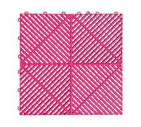 Baldosas modulares de plástico PP/PVC for Garaje, Tipo loseta, con Sistema Encaje, Antideslizantes, Impermeables y Drenaje(Pink)
