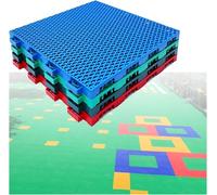 Baldosas modulares entrelazadas de 12 Pulgadas for Parques de Atracciones, guarderías y escuelas. Fáciles de Instalar. 10 Unidades.(Yellow)