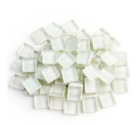 Baldosas para mosaicos 50 piezas de mosaicos vidrio con purpurina for hacer tú mismo, piedras, azulejos, guijarros, material for manualidades, rompecabezas for 9 x mm(Color 7)