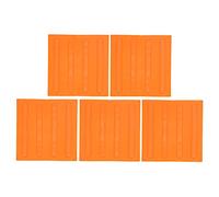 Baldosas táctiles de Goma para aceras, Antideslizantes, ciegas, para pasajes de Metro y centros comerciales, Material de Goma Duradero, 39,2x39,2 cm, 5 Unidades (Naranja)