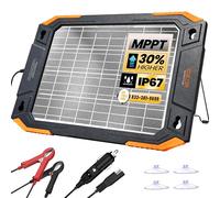 BALDR Cargador y mantenedor de batería Solar de 13 W y 12 V, Controlador de Carga MPPT Inteligente Integrado, Impermeable, (VR1213)
