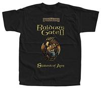 Baldur's Gate II Shadows of Amn, Computer Game, T-Tshirts Camisetas y Tops Black(X-Large)