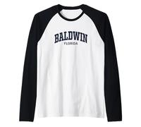 Baldwin Florida Vintage Athletic Sports Design Camiseta Manga Raglan