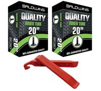 Baldwins PAR de cámaras de Aire para Bicicleta/Ciclo de 20" x 1,75 a 2,125 (se Adapta a Cualquier válvula Tipo Schrader/automóvil de 1,75, 1,85, 1,90, 1,95, 2,0, 2,10, 2,125) (Paquete de 2)
