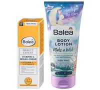 Balea Beauty Expert Vitamina C - Juego de 2 crema de sérum con protección UPF 30, protección contra los rayos UVA, suaviza la hiperpigmentación, proporciona un brillo e hidratación radiantes (50 ml) +