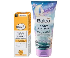 Balea Beauty Expert Vitamina C - Juego de 2 crema de sérum con protección UPF 30, protección contra los rayos UVA, suaviza la hiperpigmentación, proporciona un brillo e hidratación radiantes (50 ml) +