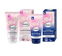 Balea - Juego de 2 cremas de noche hidratantes con aceite de almendras (50 ml) + crema de día rica hidratación intensa con aceite de almendras (50 ml) SPF 15, 100 ml