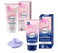 Balea - Juego de 2 cremas de noche hidratantes con aceite de almendras (50 ml) + crema de día rica hidratación intensa con aceite de almendras (50 ml) SPF 15, 100 ml