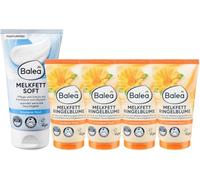 Balea Juego de 5 cuidados de la piel: grasa de ordeño suave para la prevención y cuidado de las zonas de piel quebradiza (150 ml) + grasa ordeñadora flor de ordeño para piel seca como protección