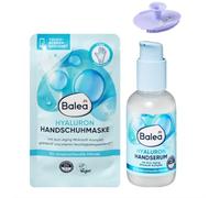 Balea - Kit de cuidado de manos Hyaluron - Máscara de guante + suero de manos y esponja de silicona
